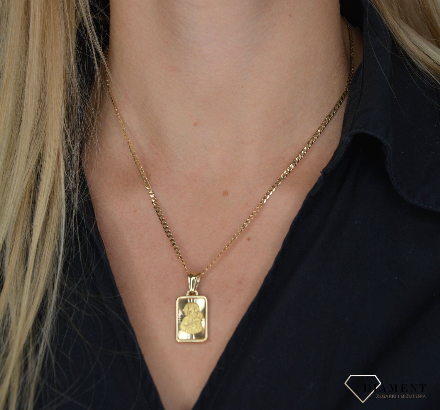 Złoty łańcuszek 585 pancerka pave 2,5 mm DIA-LAN-1127PAVE-585 2,5mm ✅ Złoty łańcuszek o splocie pancerki ✅.jpg